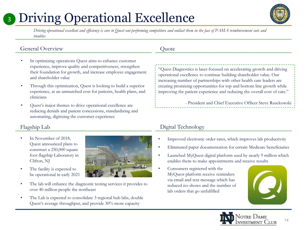 driving operational excellence