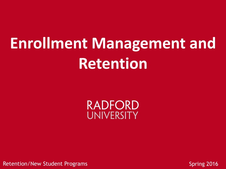 enrollment management and retention