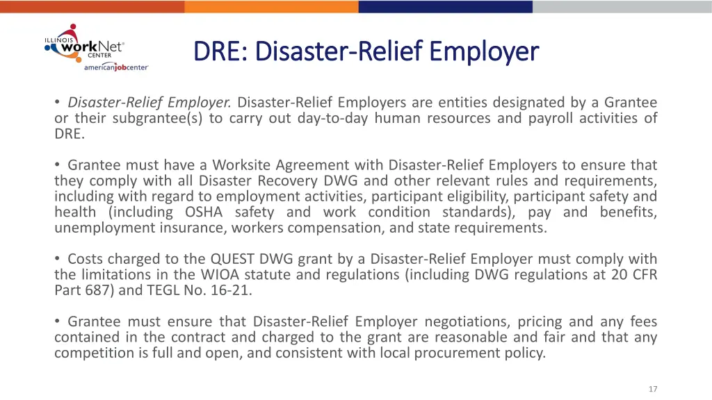 dre disaster dre disaster relief employer relief