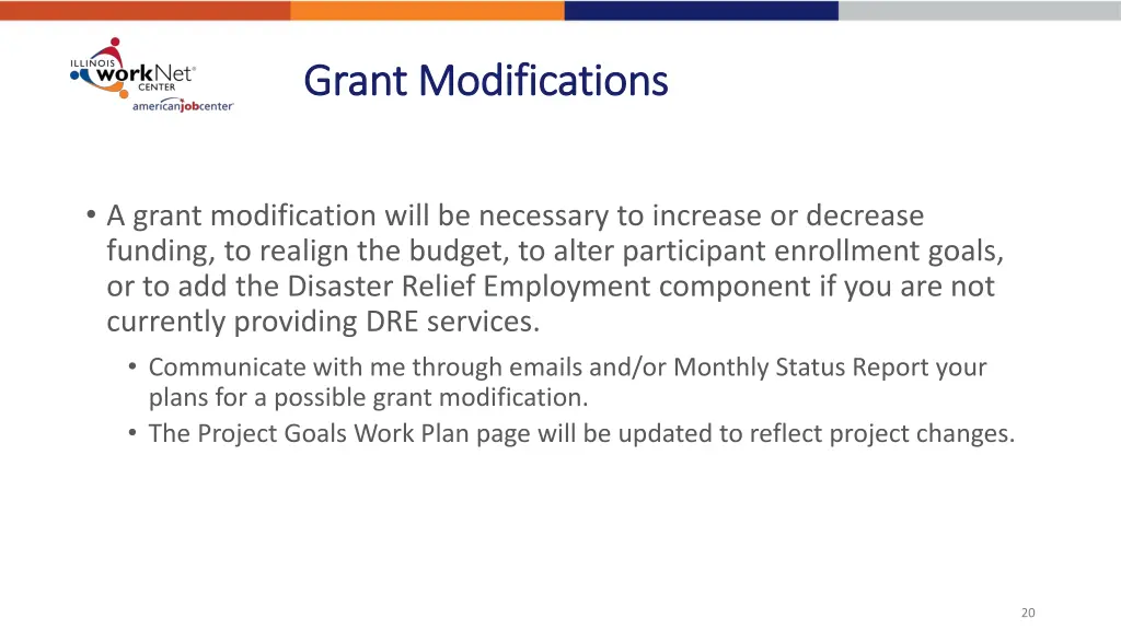 grant modifications grant modifications