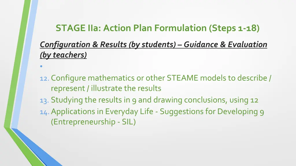 stage iia action plan formulation steps 1 18 2