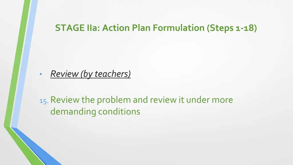 stage iia action plan formulation steps 1 18 3