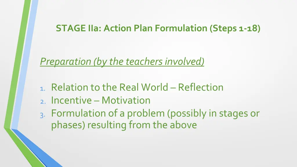 stage iia action plan formulation steps 1 18