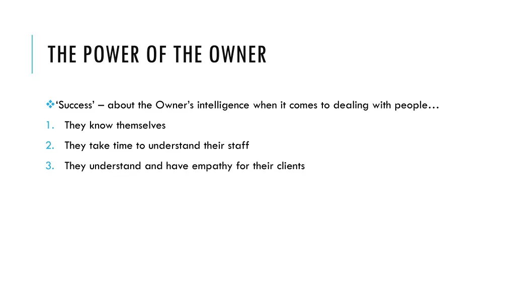 the power of the owner