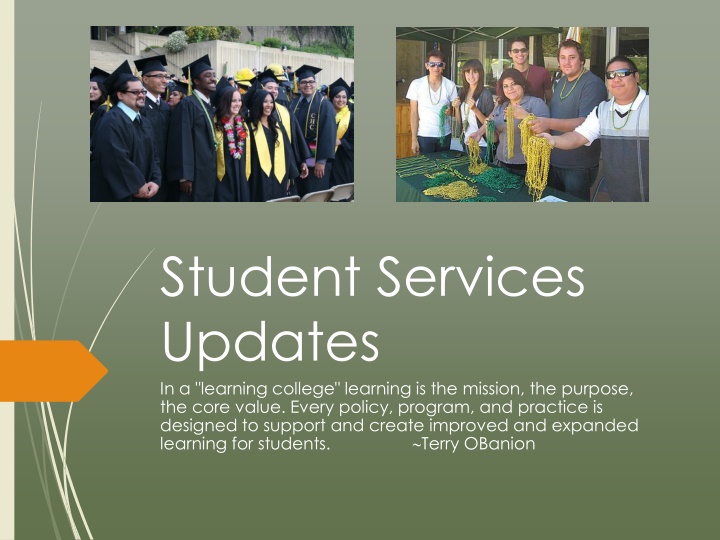 student services updates in a learning college