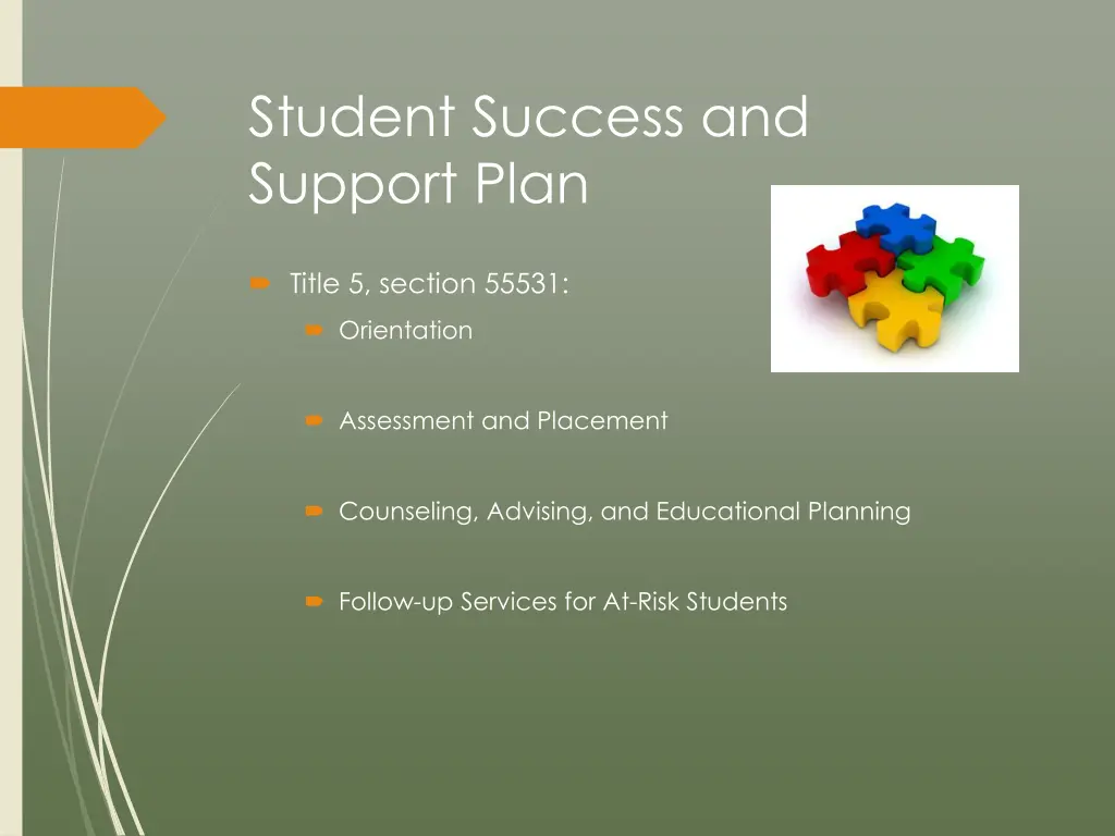 student success and support plan