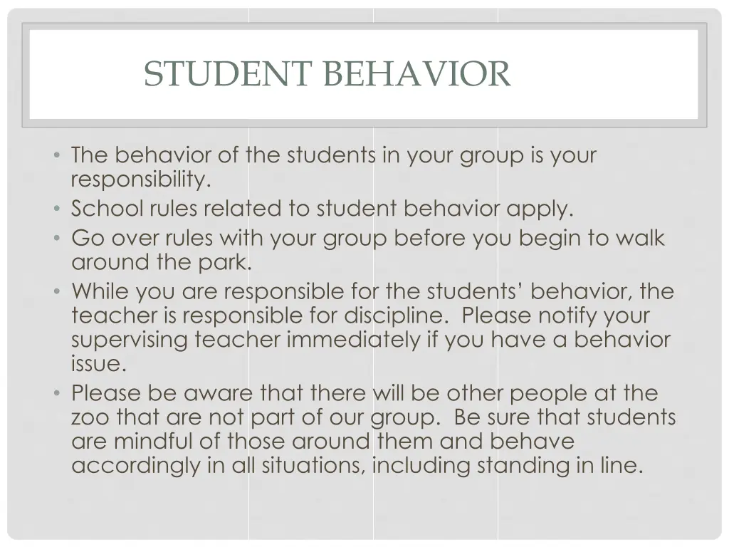 student behavior