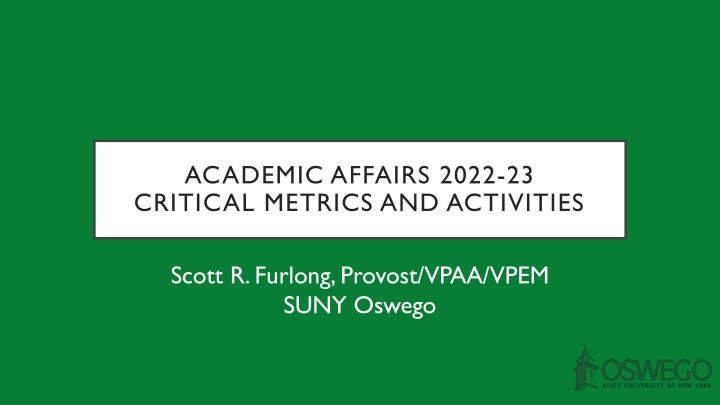 academic affairs 2022 23 critical metrics