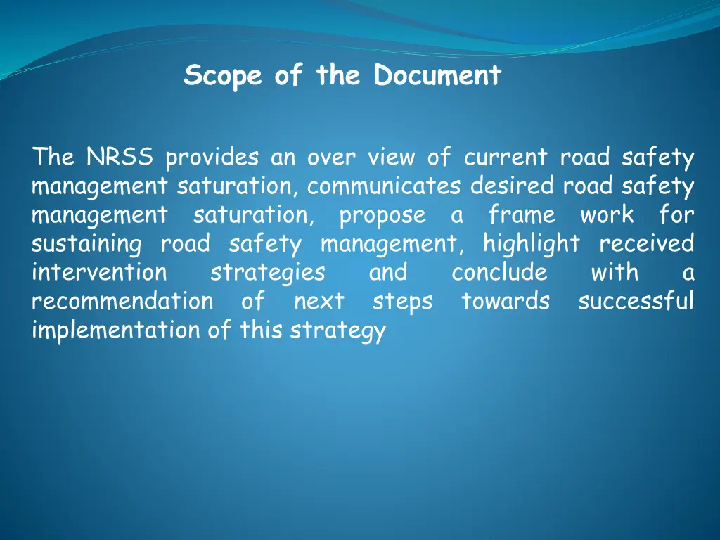 scope of the document