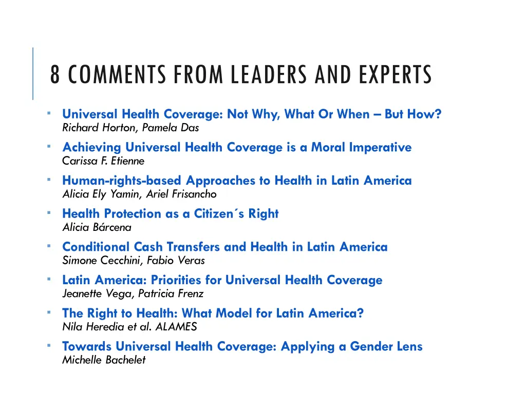 8 comments from leaders and experts