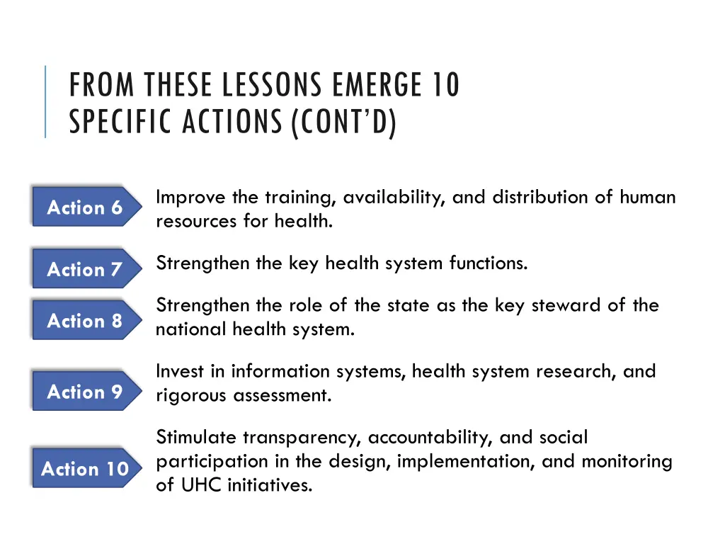 from these lessons emerge 10 specific actions 1