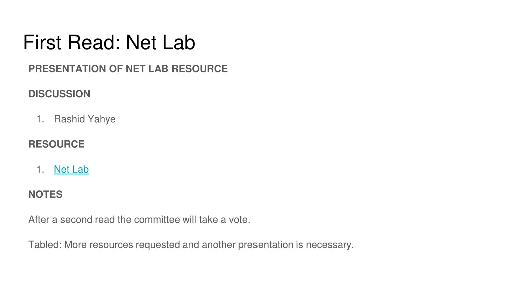 first read net lab