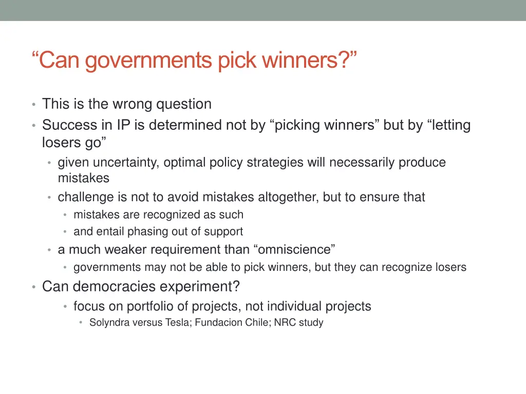 can governments pick winners