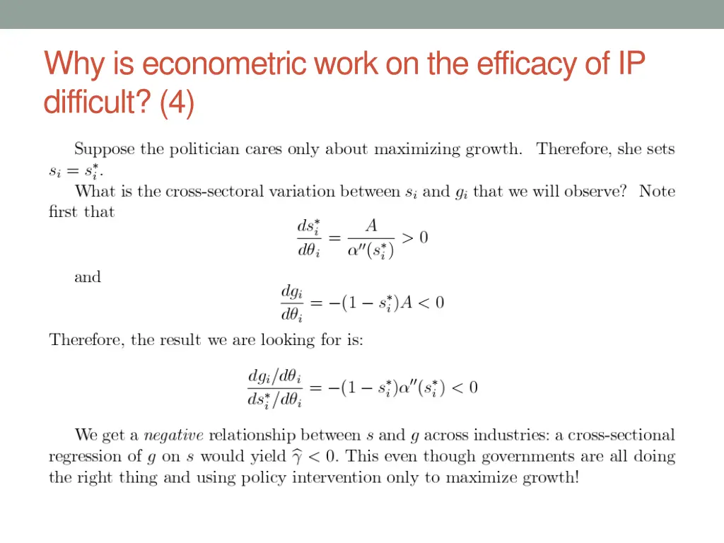 why is econometric work on the efficacy 3