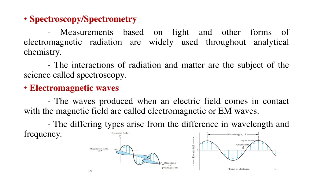 spectroscopy spectrometry measurements