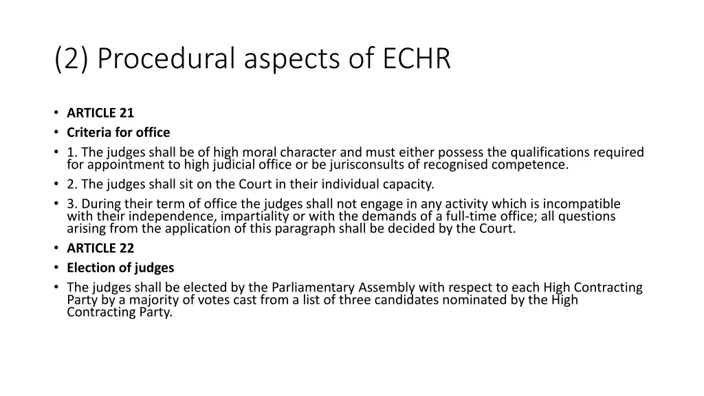 2 procedural aspects of echr 1