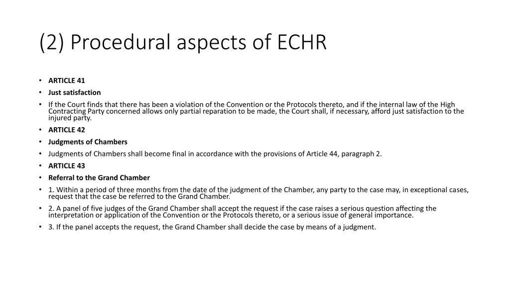 2 procedural aspects of echr 11