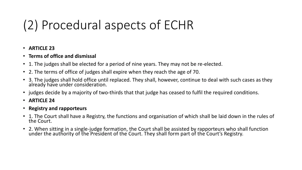 2 procedural aspects of echr 2