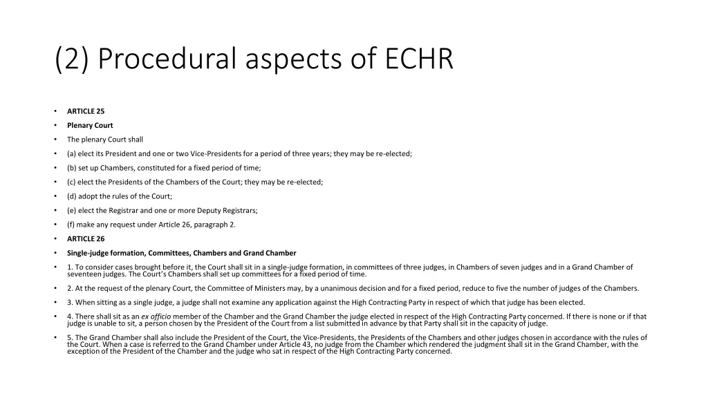 2 procedural aspects of echr 3