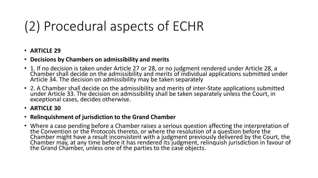 2 procedural aspects of echr 5