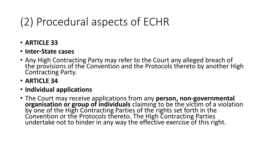 2 procedural aspects of echr 7