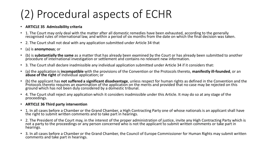 2 procedural aspects of echr 8