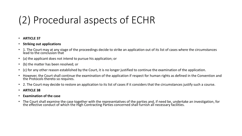 2 procedural aspects of echr 9