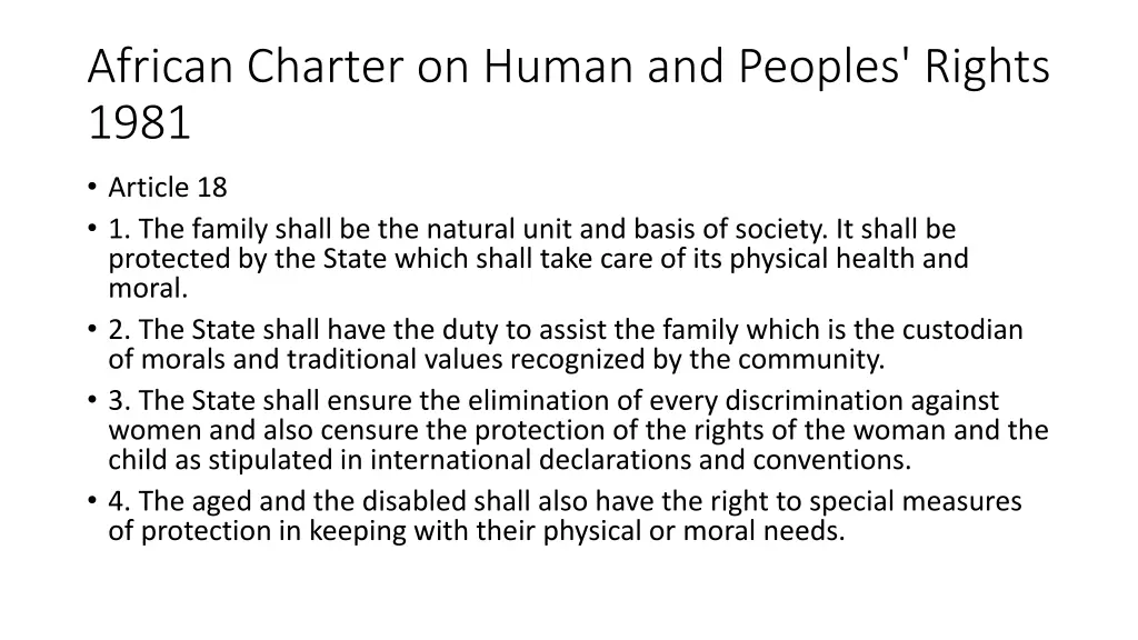 african charter on human and peoples rights 1981