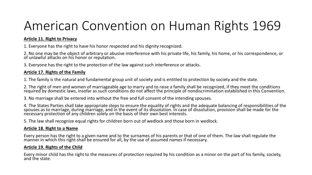 american convention on human rights 1969