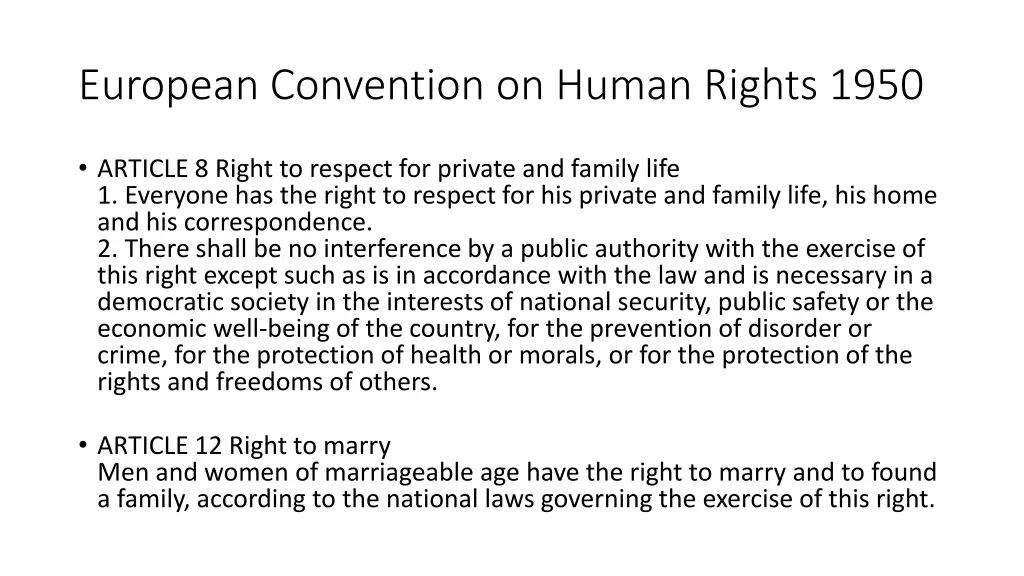 european convention on human rights 1950