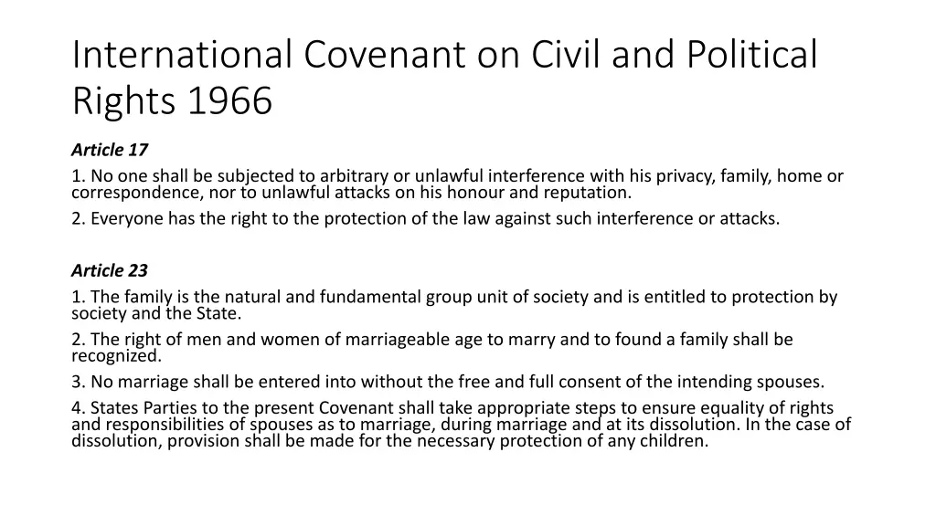 international covenant on civil and political