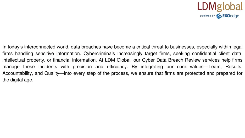 in today s interconnected world data breaches