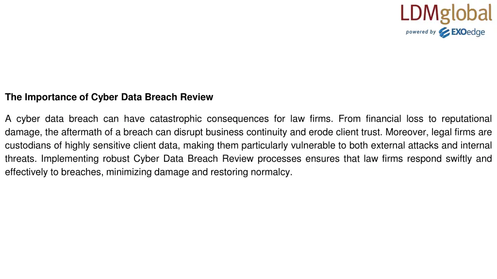 the importance of cyber data breach review