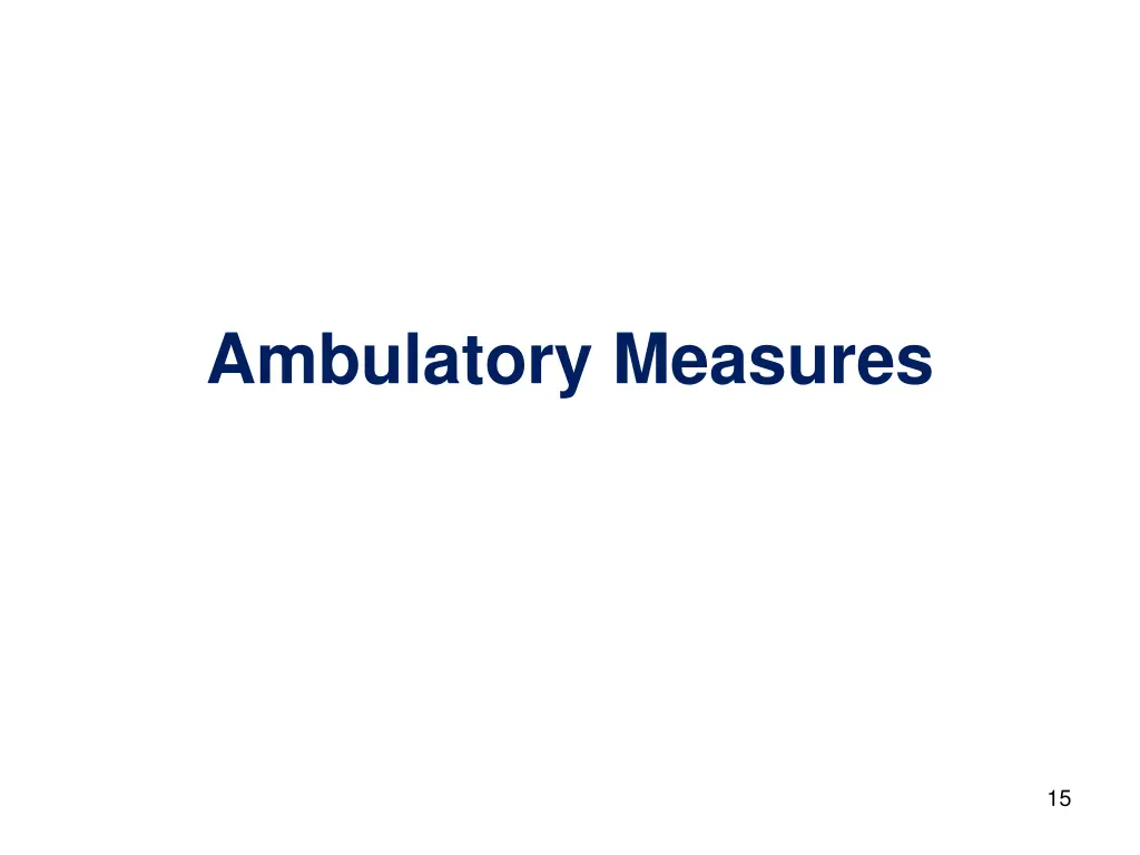 ambulatory measures