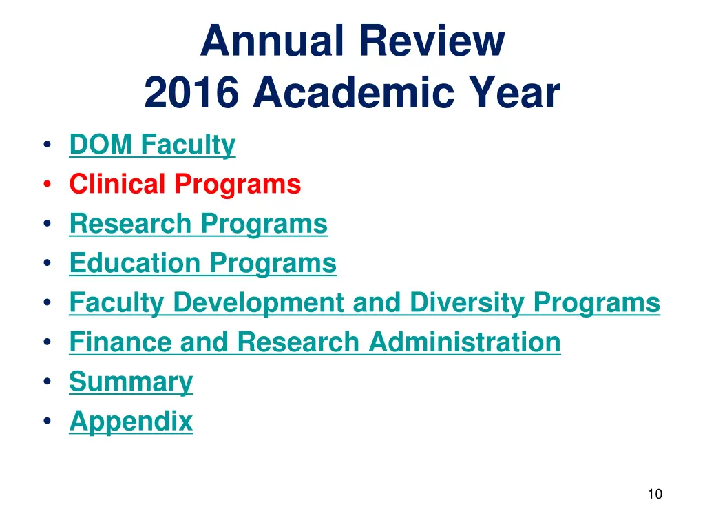 annual review 2016 academic year dom faculty 1