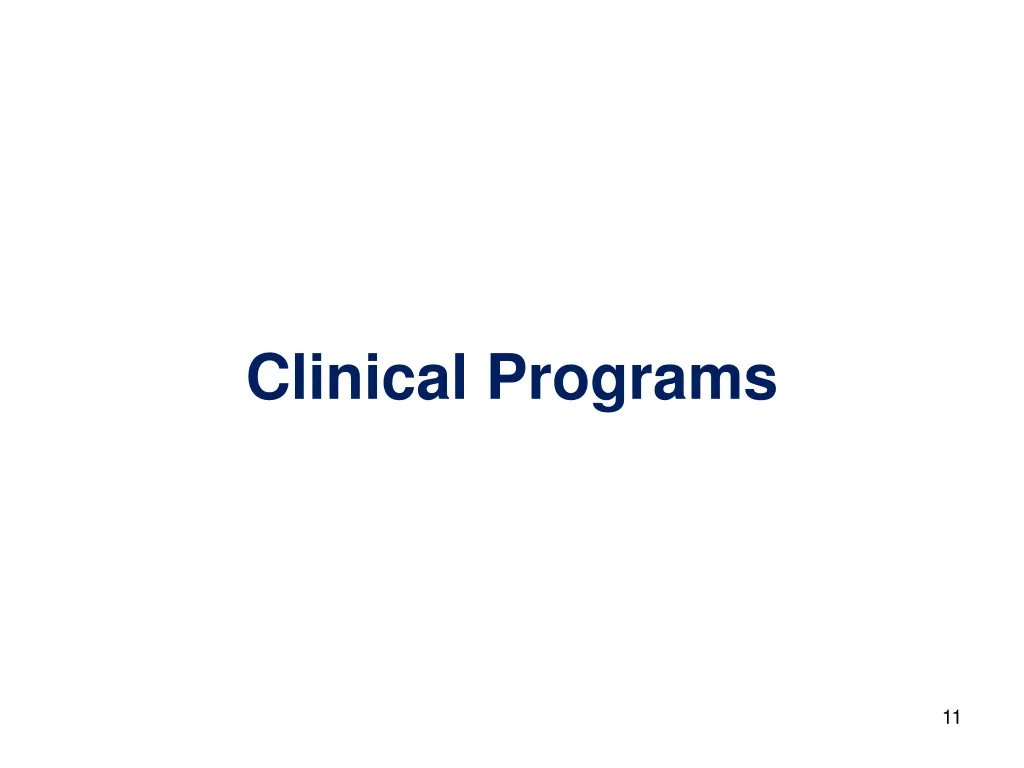 clinical programs