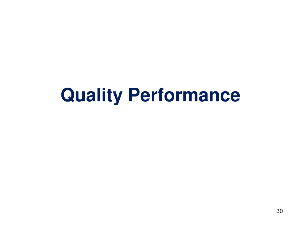 quality performance