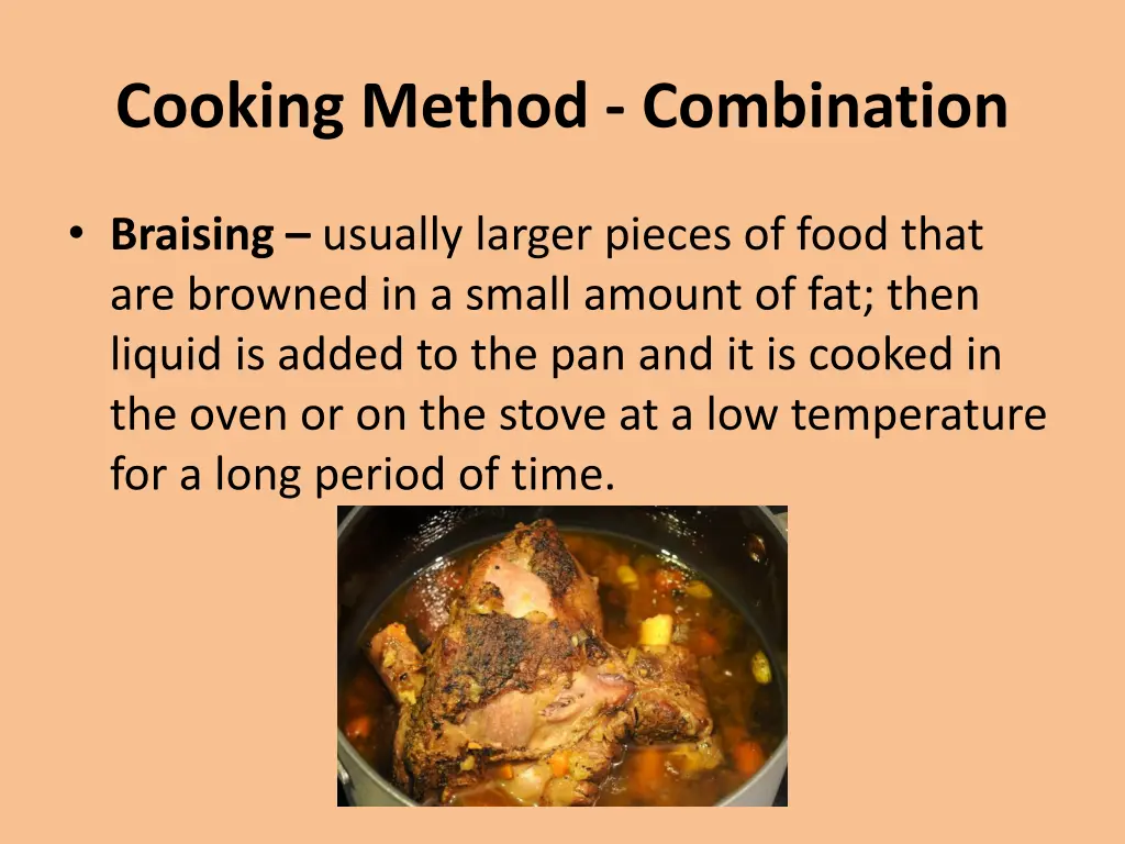 cooking method combination