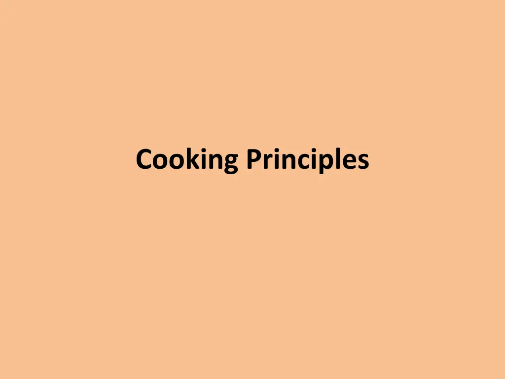 cooking principles