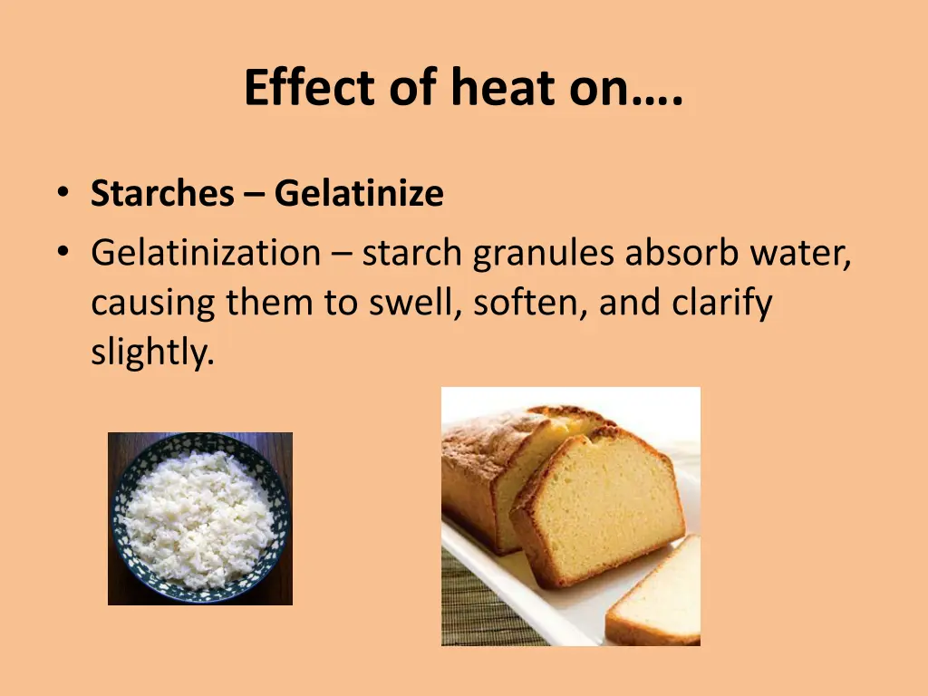 effect of heat on 1