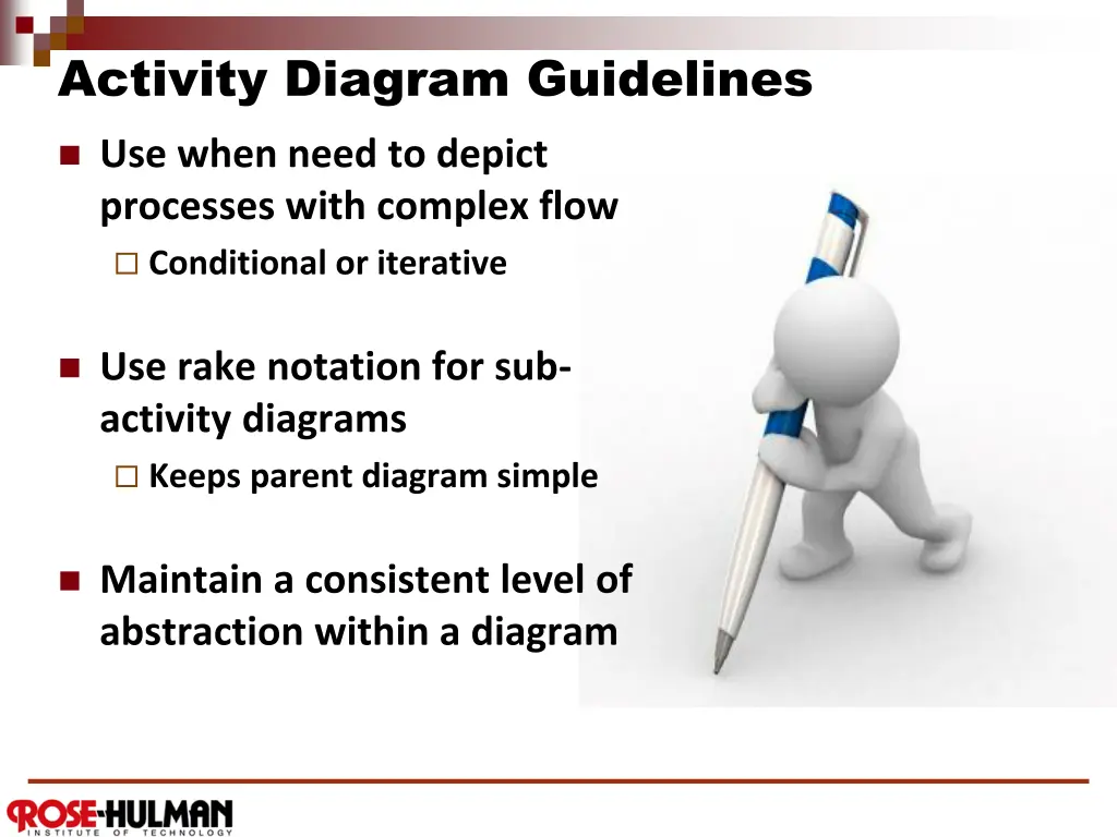 activity diagram guidelines