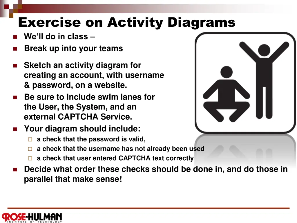 exercise on activity diagrams we ll do in class