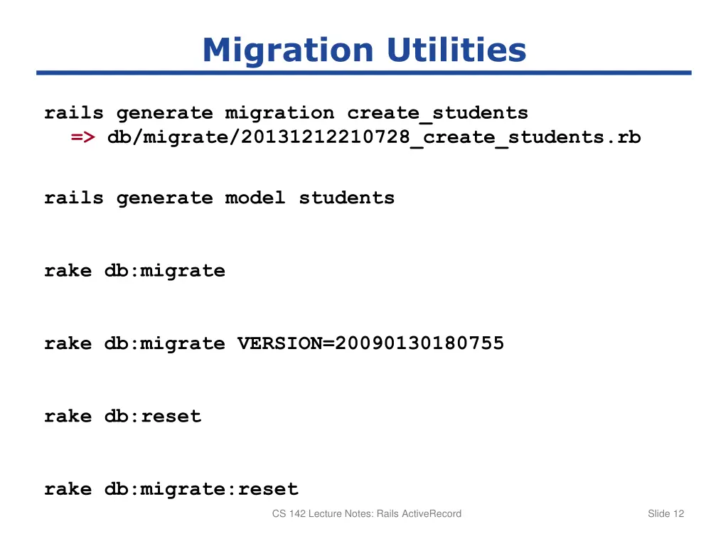 migration utilities