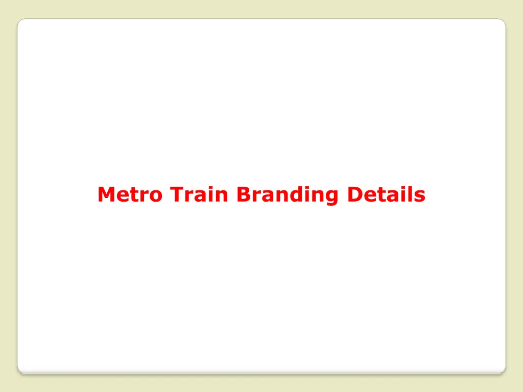 metro train branding details