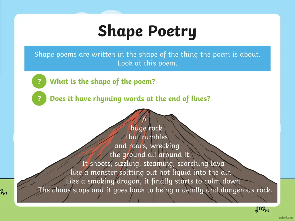 shape poetry