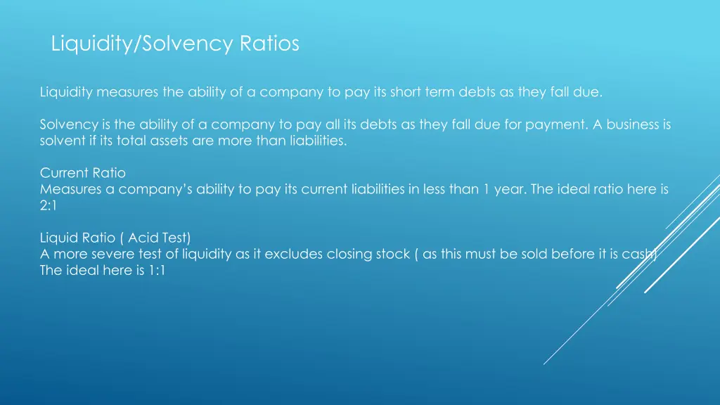 liquidity solvency ratios 1