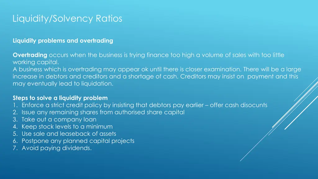 liquidity solvency ratios 2