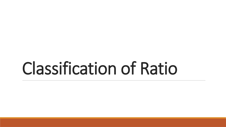 classification of ratio classification of ratio