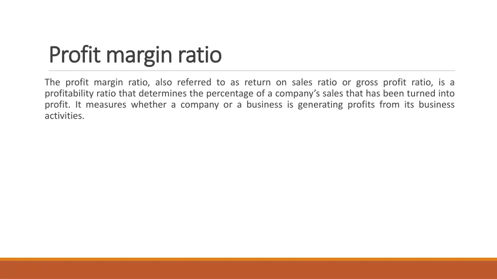 profit margin ratio profit margin ratio