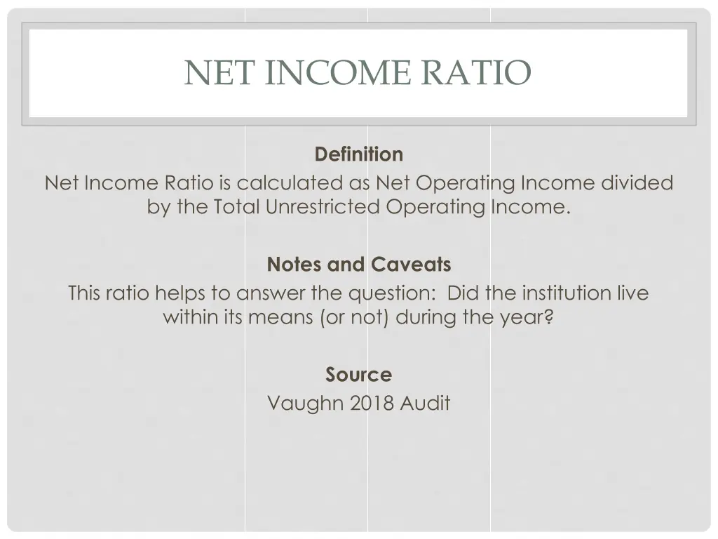 net income ratio